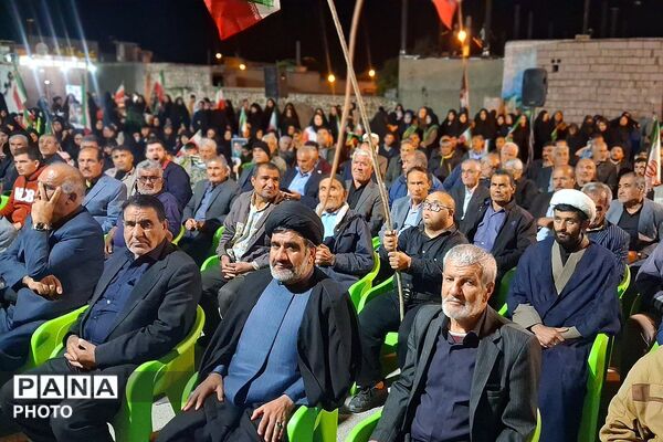 طوفان امید در خیابان‌های شهر باشت در سی دومین شامگاه عزاداری و مقاومت