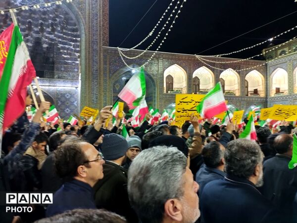 از جنگ تا اجتماع عظیم محکومیت جنایت کاران در حرم مطهر رضوی 