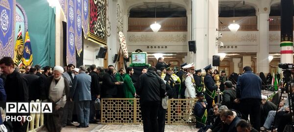 آرام گرفتن پیکر شهید سپهبد عبدالرحیم موسوی در حریم امن فاطمی