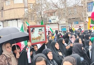 حضور گسترده مردم و فرهنگیان ملایر در راهپیمایی روز جهانی قدس