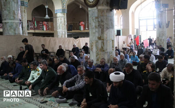 میدان جمهوری اسلامی شهرستان خاتم در سوگ امام حسن عسکری (ع)
