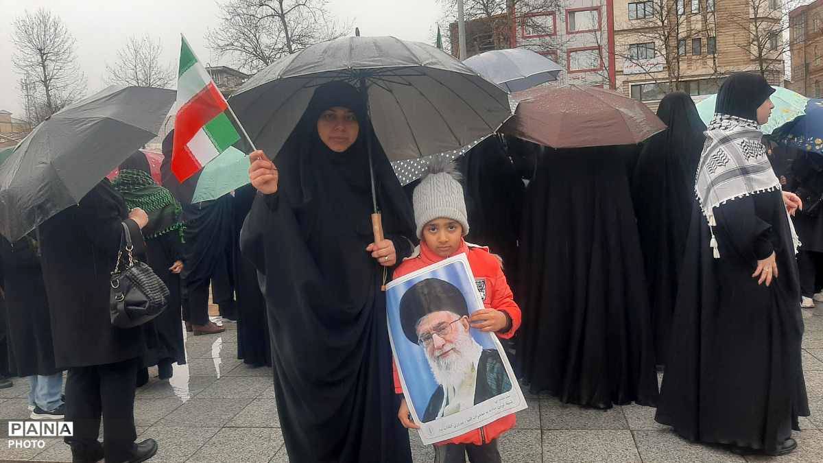 حضور پرشور تالشیان در راهپیمایی محکومیت جنایات آمریکایی-صهیونی