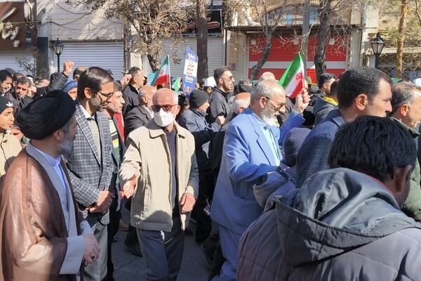 راهپیمایی ۲۲ بهمن در چهل و ششمین سالگرد پیروزی شکوهمند انقلاب اسلامی در شهرستان آباده