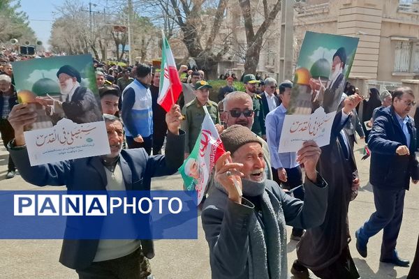 حضور پرشور مردم در راهپیمایی روز قدس در فریمان