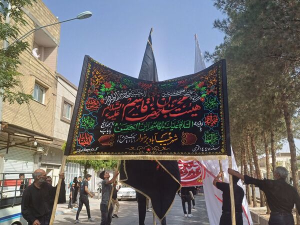 قافله عزاداری تاسوعای حسینی در شهر حبیب آباد