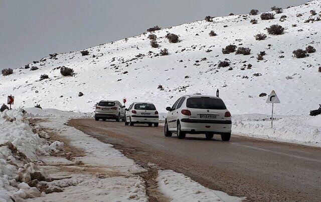 بارش برف و باران در جاده‌های ۹ استان کشور