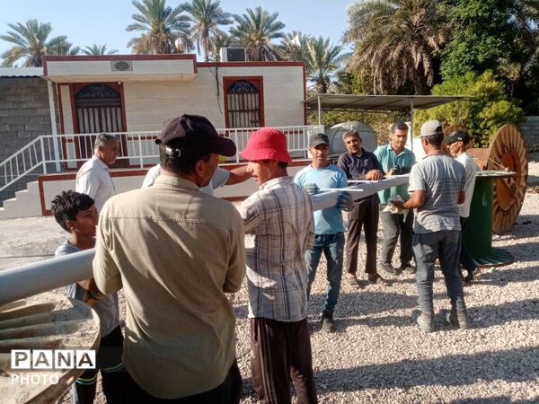 نصب برج نور در محوطه حمام مارم فین با مشارکت مردمی