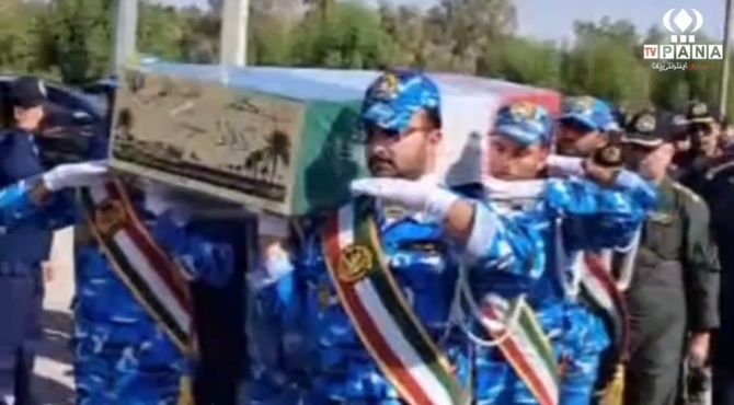 معلمان و دانش‌آموزان دبستان فانی در آیین تشییع شهید گمنام شرکت کردند