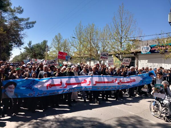 راهپیمایی باشکوه روز جهانی قدس در شهرستان خلیل‌آباد