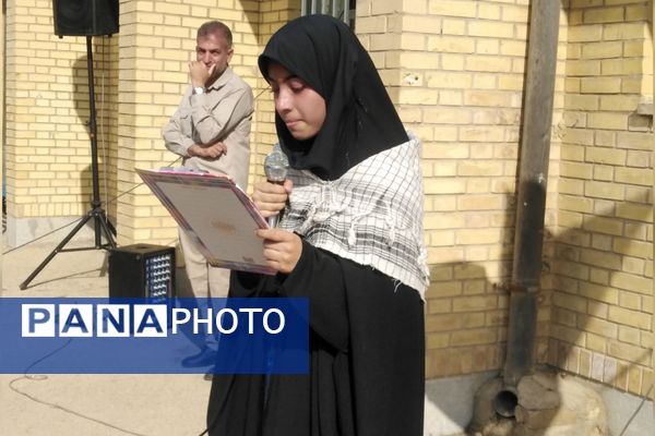 مزین شدن مدرسه حاج آقا توکلی به رایحه شهید گمنام 