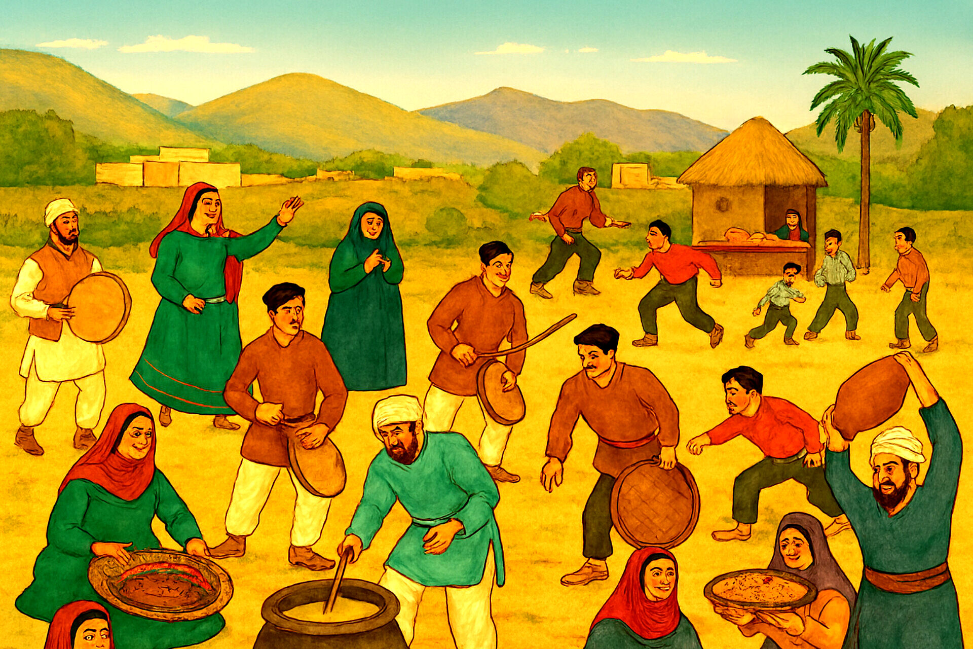 جشنواره ملی روستا در کمیز رودان؛ جلوه‌ای از زندگی، هنر و بازی‌های بومی