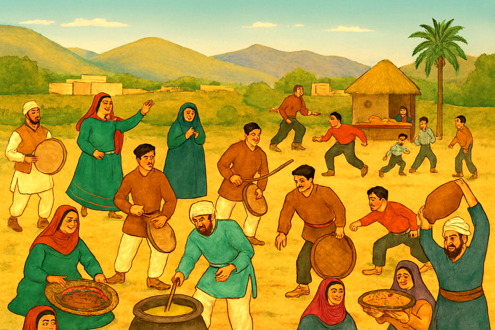 جشنواره ملی روستا در کمیز رودان؛ جلوه‌ای از زندگی، هنر و بازی‌های بومی