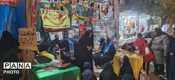 برپایی موکب سازمان دانش‌آموزی همراه با بسیج دانش‌آموزی در شهرستان فارسان