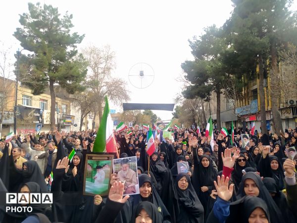 راهپیمایی خشم و نصر مردم نیشابور 