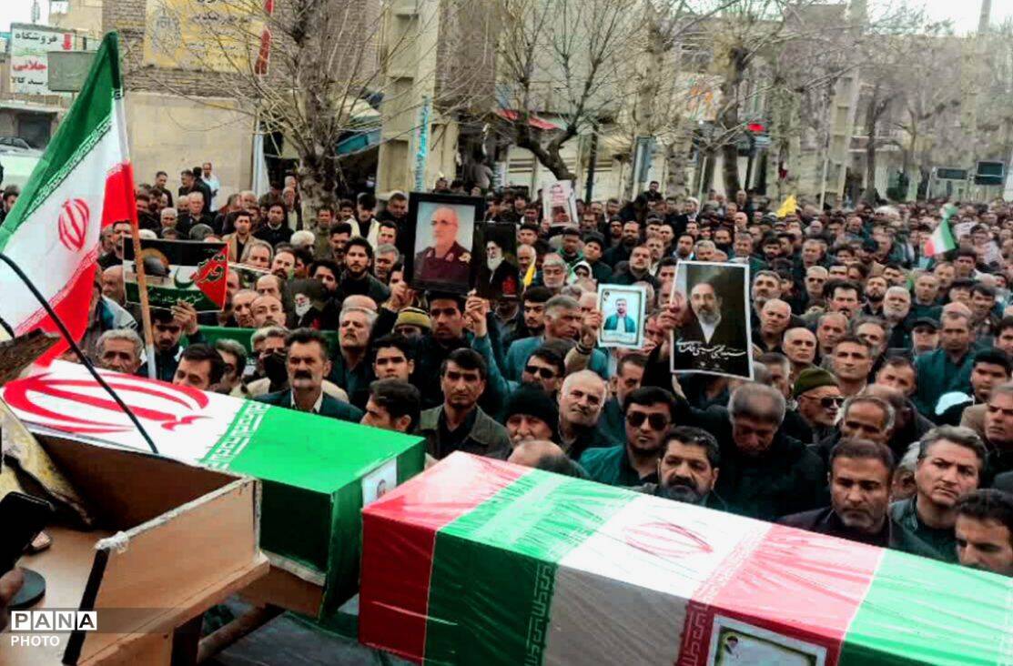 کامیاران در سوگ و شکوه؛ تشییع پیکر دو شهید در روز جهانی قدس