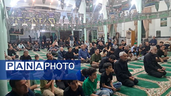 عزاداری شب‌های محرم در مسجد صاحب الزمان آشخانه 