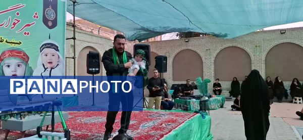 برگزاری مراسم شیرخوارگان حسینی در شهر بادرود 