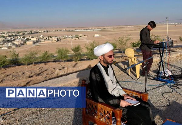 برگزاری مراسم پرفیض دعای ندبه در تپه نورالشهدا شهر نقنه