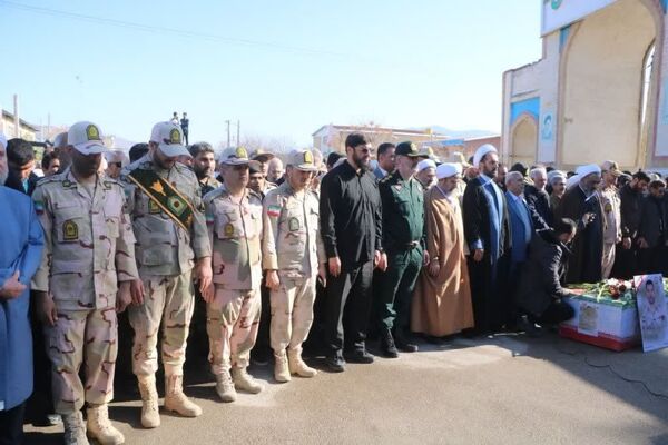 برگزاری مراسم تشییع پیکر پاک مطهر شهید مرزبانی سرهنگ دوم هادی سدیدی