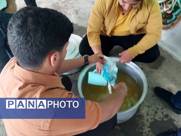 موکب دبیرستان ناصر در آموزش  و پرورش ناحیه ۷