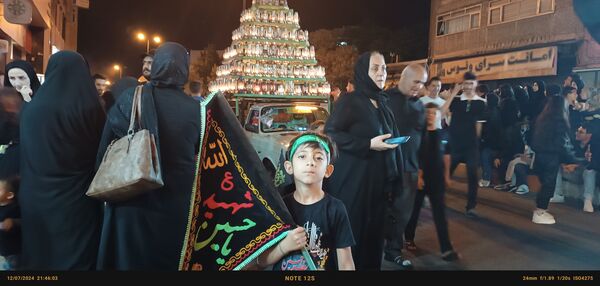 حرکت دسته عزاداری چلچراغ زنجان