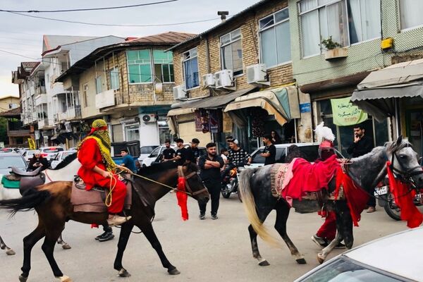عزاداری مردم متدین املش در سومین روز شهادت امام حسین