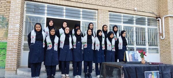 اجتماع دانش‌آموزان دبیرستان هاشمی نژاد علیه رژیم  جنایتکار صهیونیست در نیشابور