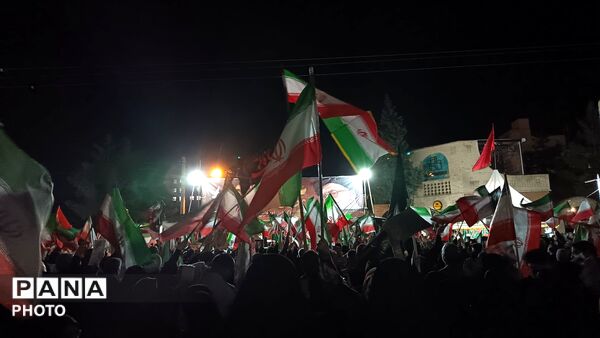 مراسم باشکوه وداع با پیکر دو شهید مطهر در نیشابور 