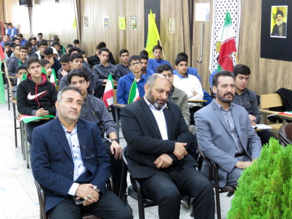 مراسم اولین سالگرد طوفان الاقصی در مدارس البرز