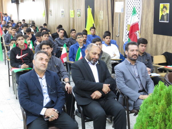 مراسم اولین سالگرد طوفان الاقصی در مدارس البرز