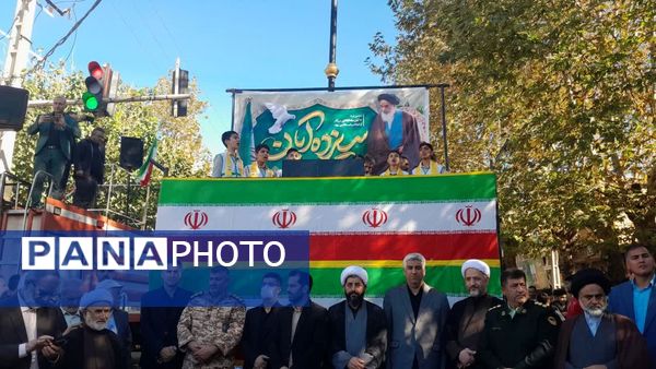 حضور پرشور مردم گالیکش در راهپیمایی 13 آبان