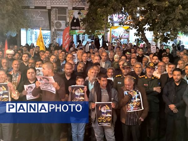 تجمع مردم شهید پرور گناباد در شهادت رهبر مجاهد لبنان