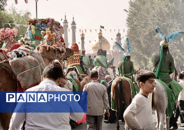 جلوه هایی از کاروان نمادین ورود کریمه اهل بیت به قم