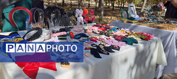 نمایشگاه محصولات دستی بانوان در بوستان نرگس قم