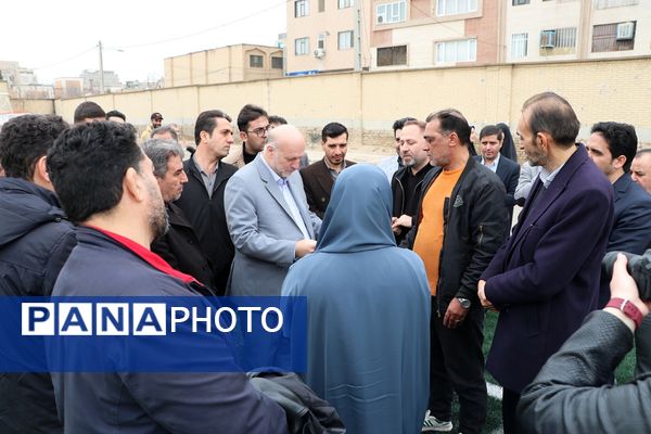 آیین افتتاحیه زمین ورزشی چمن مصنوعی اورین