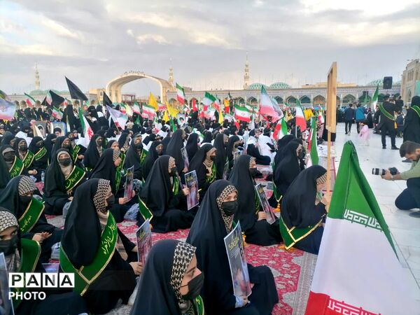 رژه «بانوان جان فدای ایران» در بلوار پیامبر اعظم قم