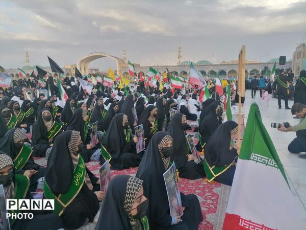 رژه «بانوان جان فدای ایران» در بلوار پیامبر اعظم قم