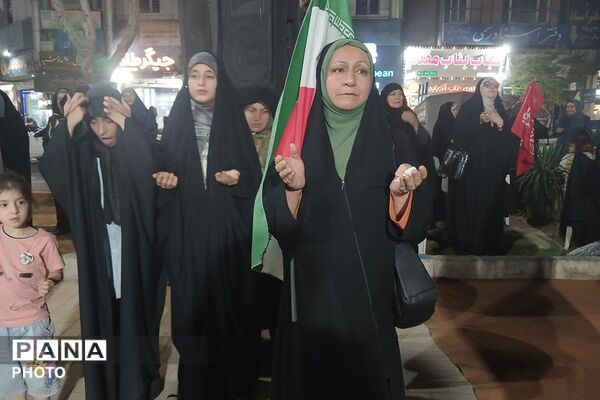 دویست و یکمین شب تجمع مردمی در میدان هفت تیر نسیم شهر