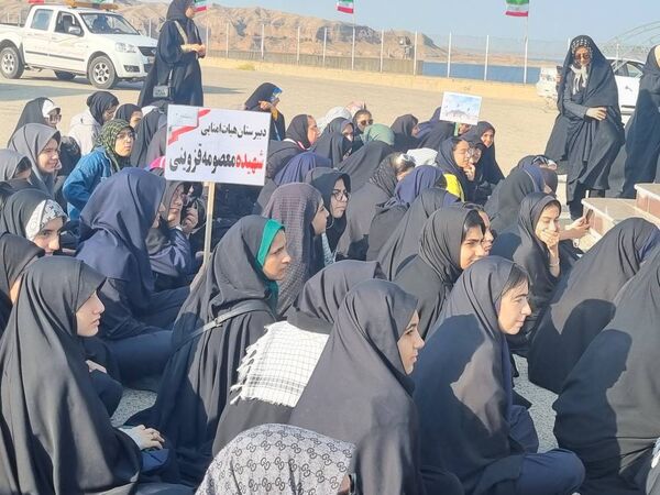 حضور دانش‌آموزان دبیرستان شهیده معصومه قزوینی در اردوی راهیان نور جنوب