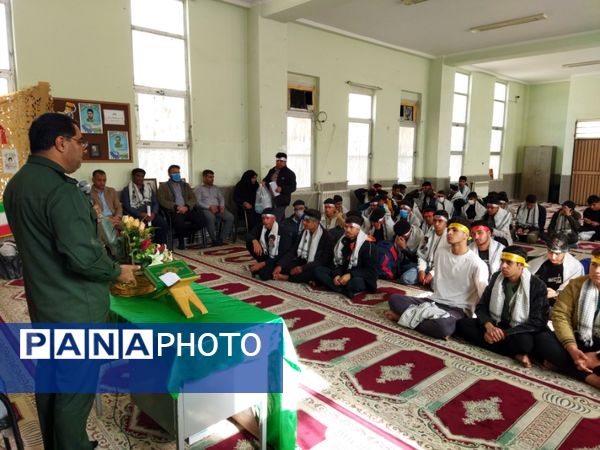 اعزام دانش‌آموزان پسر متوسطه دوم حاجی‌آباد به کربلای‌ایران