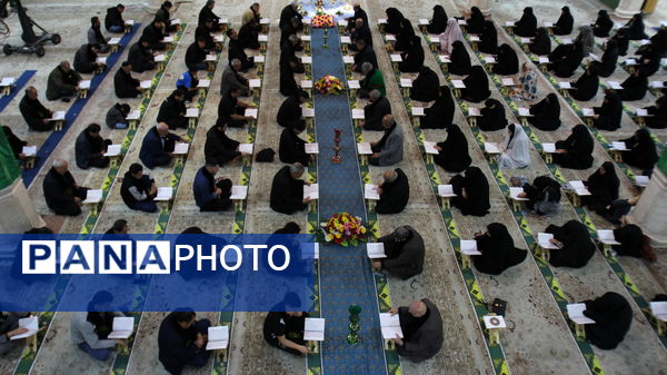 جزء خوانی قرآن کریم در حسینیه اعظم زنجان 