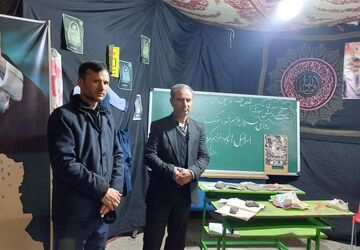 بازدید معاون پرورشی و تربیت بدنی اداره کل از غرفه آموزش و پرورش شهرستان شیروان