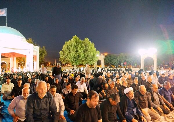 مراسم عزاداری سیدالشهدا در کنار مزار شهدای گمنام نیشابور
