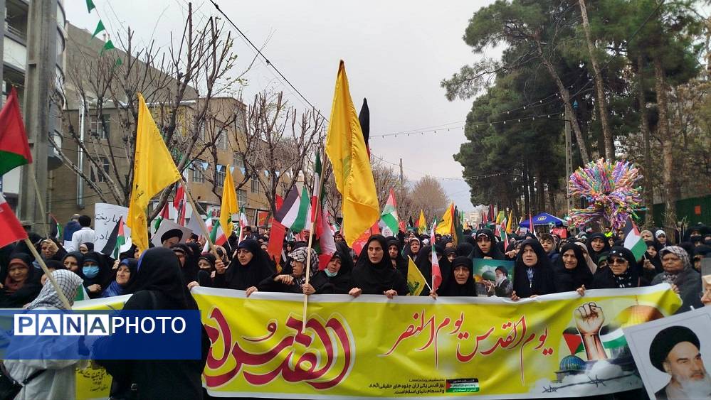 سنگ تمام مردم کرج در راهپیمایی روز قدس 