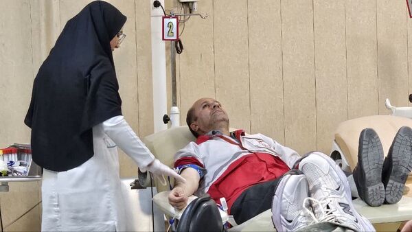 اهدا خون توسط جمعیت هلال احمر شهرستان کرج 