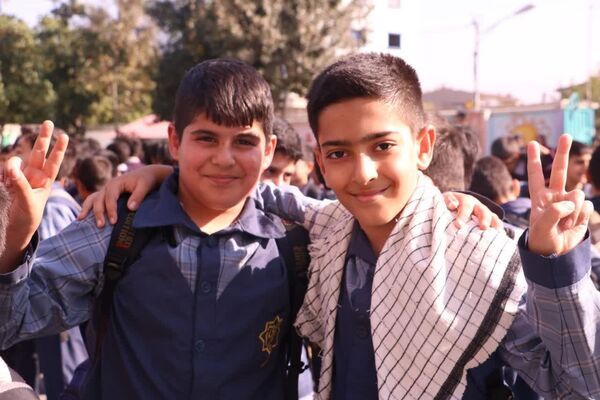 صبحگاه دانش‌آموزی در دبستان قلمچی گرگان