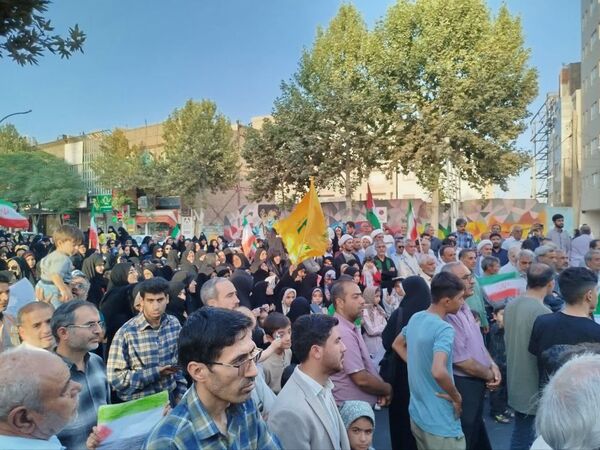 تجمع مردم شهرستان کاشمر علیه رژیم صهیونی 