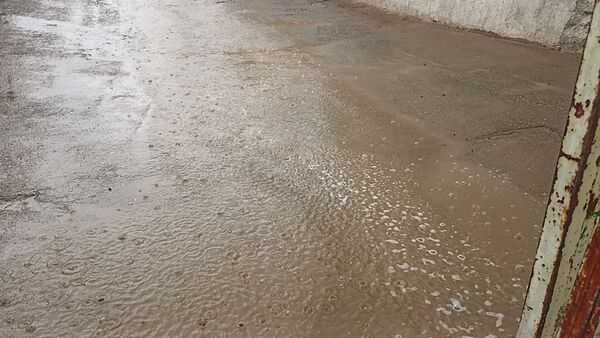 اولین بارش تابستانه در روستای کینک