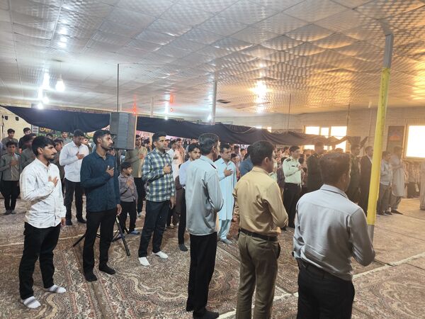 جشن آغاز سال تحصیلی و گرامیداشت هفته دفاع مقدس در حسینیه سیدالشهداء روستای مزرعه شهید بهشتی