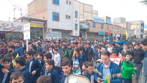 راهپیمایی روز 13 آبان در طارم
